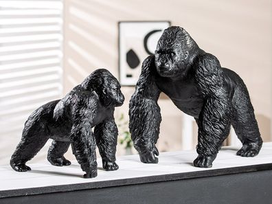 Gilde Figur, Gorilla, Kunstharz, schwarz, VE 1, L. 29 cm, B. 42 cm, H. 36 cm Höhe: