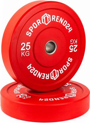 Sporttrend 24 - Bumper Plate 2 x 25kg | Hantelscheibe Gewichtsscheibe Gewichtscheibe