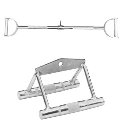 Sporttrend 24 - Seilzug Set Parallelgriff breit + Latzugstange lang mit Hufgriff