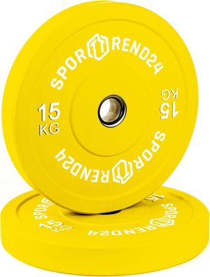 Sporttrend 24 - Bumper Plate 2 x 15kg | Hantelscheibe Gewichtsscheibe Gewichtscheibe