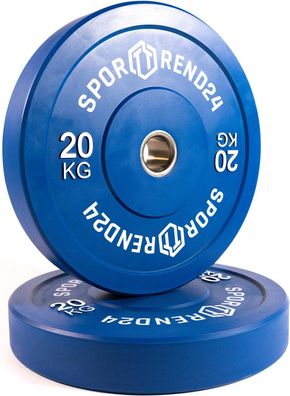 Sporttrend 24 - Bumper Plate 2 x 20kg | Hantelscheibe Gewichtsscheibe Gewichtscheibe