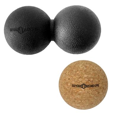 6,5cm Lacrosse Duo Faszienball + Faszienball Cork 6,5cm