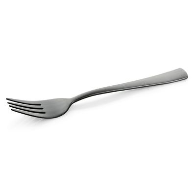 12er Set Menügabel Gabel Besteck Chromstahl schwarz matt 19,5 cm