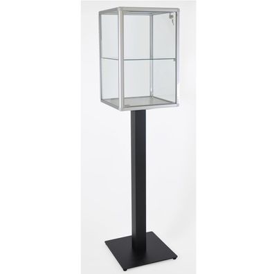 Glasvitrine CT abschließbar Schmuckvitrine 40 cm mit Fuß quadratische Profile