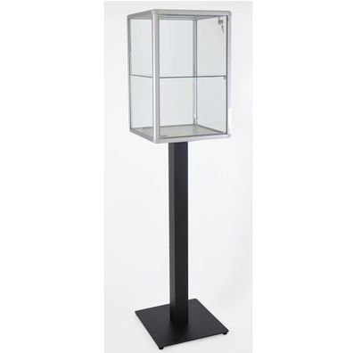 Glasvitrine CT mit Standfuß abschließbar beleuchtet 40 cm gerundete Profile