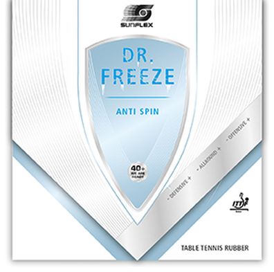 Sunflex DR. Freeze Tischtennis-Belag, 1,25mm Schwamm schwarz| Tischtennisschläger