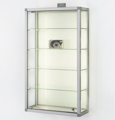 Wandvitrine CP hängend Sammlervitrine Wand 50 cm Schloss Profil quadratisch