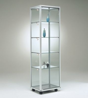 Juwelier Vitrine Glasvitrine BV Ausstellung Messe BV abschließbar & Rollen 50 cm