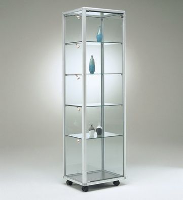 Juwelier Vitrine Glasvitrine BV Ausstellung abschließbar & Spiegel & Rolle 50 cm