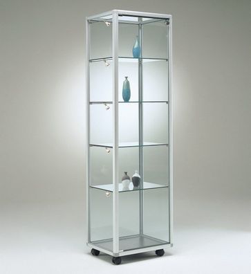 Juwelier Vitrine Alu Glasvitrine BV Ausstellung Messe abschließbar & Füße 50 cm