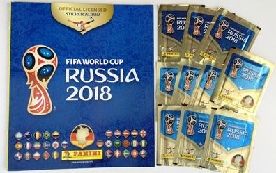 Panini FIFA World Cup Russia 2018 Starter-Pack Fußball Album + 10 Tüten NEU!