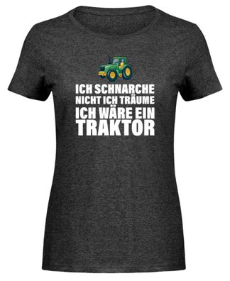 Ich träume ich wäre ein Traktor - Damen Melange Shirt