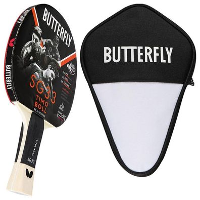 Butterfly 1x Timo Boll SG33 Tischtennisschläger + Tischtennishülle