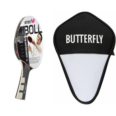 Butterfly 1x Timo Boll Black 85030 Tischtennisschläger + Tischtennishülle Set