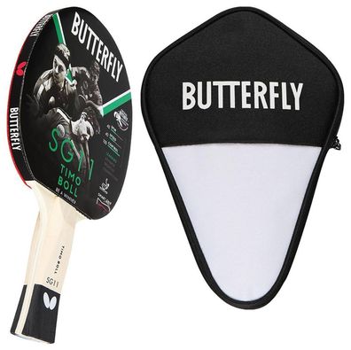 Butterfly 1x Timo Boll SG11 Tischtennisschläger + Tischtennishülle