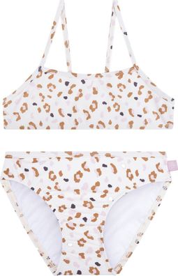 Swim Essentials UV-Bikini, für Mädchen weiß/khaki Leoparden Muster 1–12 Jahre 86/92