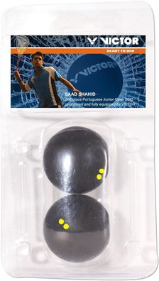 VICTOR Squashball 2 x double- yellow | Squash Ball