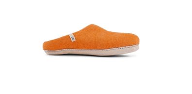 egos Filz Pantoffel Hausschuh slip on simple kids aus Schafwolle Orange