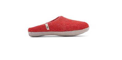 egos Filz Pantoffel Hausschuh slip on simple kids aus Schafwolle Rusty Red