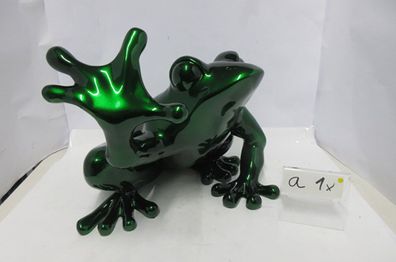 Gilde Figur, Frosch, "Frosch", Kunstharz, grün, VE 1, L. 35 cm, B. 32 cm, H. 35