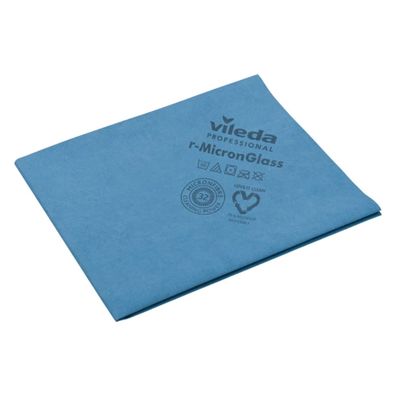 25x Vileda Professional r-MicronGlass Gläsertuch - 50 x 40 cm | Packung (5 Stück)