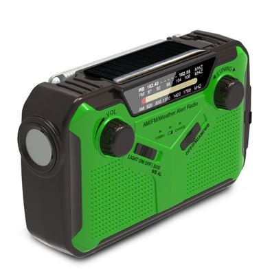 Solar Radio, AM/FM Tragbar Kurbelradio Notfallradio fér Camping