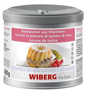 WIBERG Backpulver aus Weinstein ohne zugesetztes Phosphat 420g