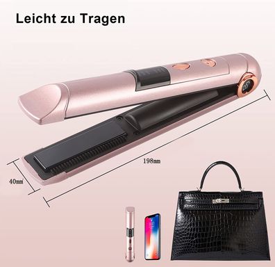 Glätteisen und Lockenstab USB Wiederaufladbare Locken und Glätten