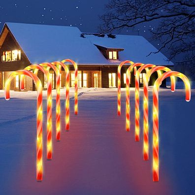 LED Lichterkette Weihnachten Beleuchtete Zuckerstangen Lichter Deko