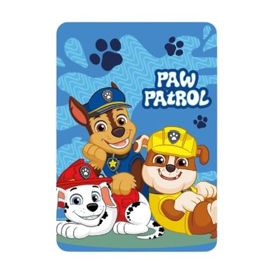 Paw Patrol Kinderdecke – Kuschelige Fleecedecke mit Chase, Marshall und Rubble,