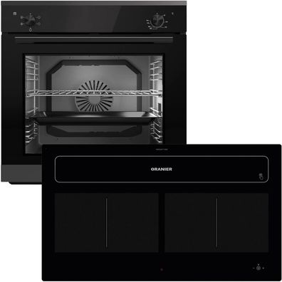 Oranier Backofen Set 5 Funktionen & KFL 2092 Flächen-Induktion 90 cm Dunstabzug