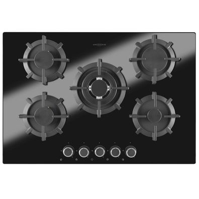 Oranier Gaskochfeld Glas 5-flammig 75 cm autark Einbau Kochfeld Erdgas GKH 2784