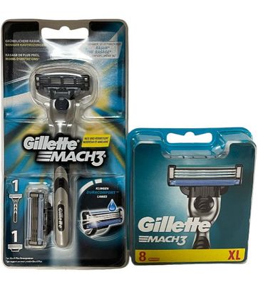 10x Gillette MACH3 Rasierklingen + Rasierer Original Klingen neu