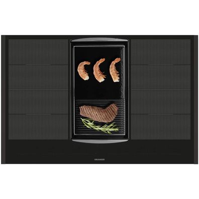 Oranier Kochfeld Induktion 80cm FLI680 Multi-Slider schwarze Leisten Grillplatte