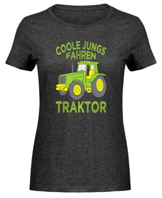 COOLE JUNGS FAHREN Traktor - Damen Melange Shirt