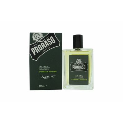 Proraso Cypress & Vetyver Eau de Cologne 100ml Spray