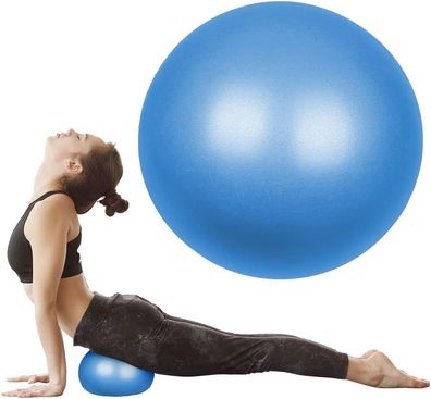 Gymnastikball Kleiner Pilates-Ball, 25cm Soft Yoga Ball, mit aufblasbarem Strohhalm,