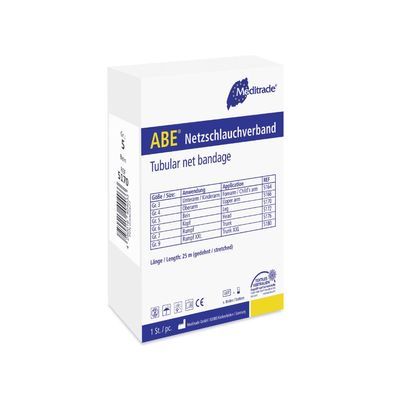 4x Meditrade ABE® Netzschlauchverband verschiedene Größen - 6,2 cm x 25 m, Gr. 7 Rump