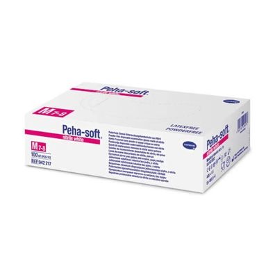 10x Hartmann Peha-soft® nitrile white Einmalhandschuhe, puderfrei 200 Stk. - M / Weiß