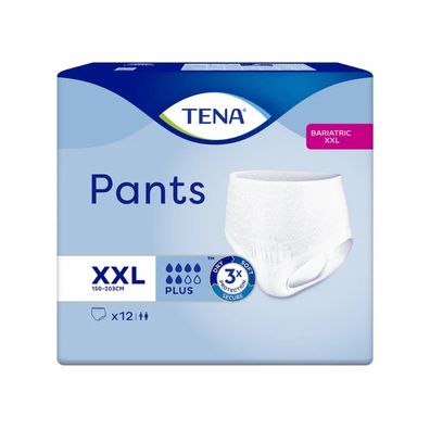 4x TENA Pants Bariatric Plus Inkontinenzhose für adipöse Menschen Gr. XXL | Packung (