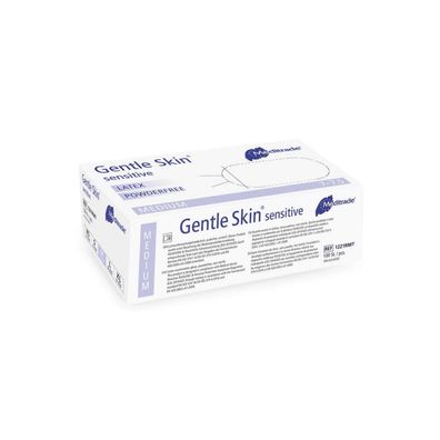 Meditrade Gentle Skin® sensitive Latex Einmalhandschuhe - XS / Weiß | Packung (100 Ha