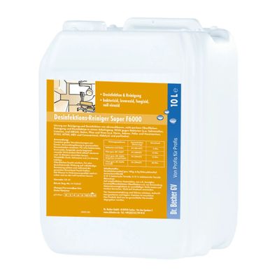 Dr. Becher Desinfektions-Reiniger Super F6000 - 10 Liter | Kanister (10 l)