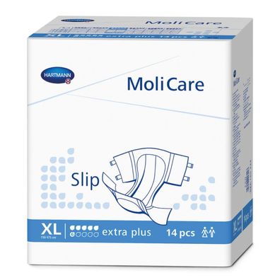 4x Hartmann MoliCare® extra+ Inkontinenz Slip 6 Tropfen, Unisex | Packung (14 Stück)