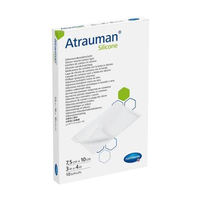 4x Hartmann Atrauman® Silicone 7,5 x 10cm - 10 Stück | Packung (10 Stück)