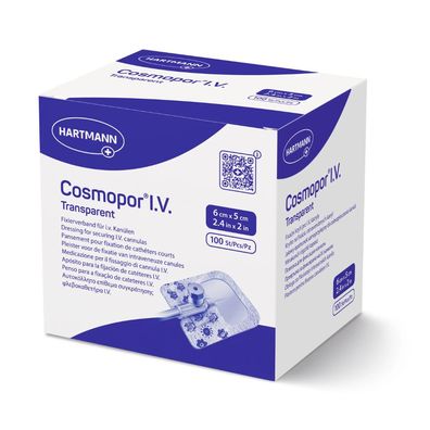 Hartmann Cosmopor I.V. transparent, im Kids Design, 6 x 5 cm | Packung (100 Stück)