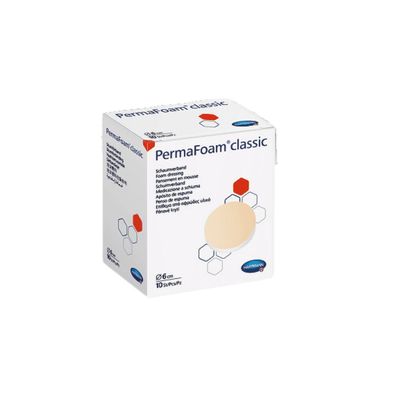 Hartmann PermaFoam® Classic Schaumverband, Ø 6 cm - 10 Stück | Packung (10 Stück)