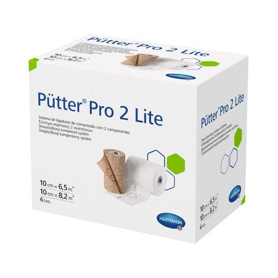 Hartmann Pütter® Pro 2 Lite Kompressionsbinde - 6 Sets mit je 2 Binden | Packung (12