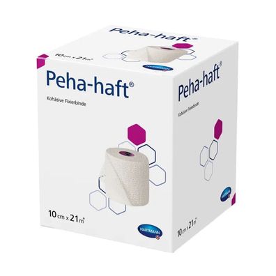 24x Hartmann Peha-haft® latexfrei Fixierbinde - 1 Stück - 10 cm x 21 m | Packung (1 S