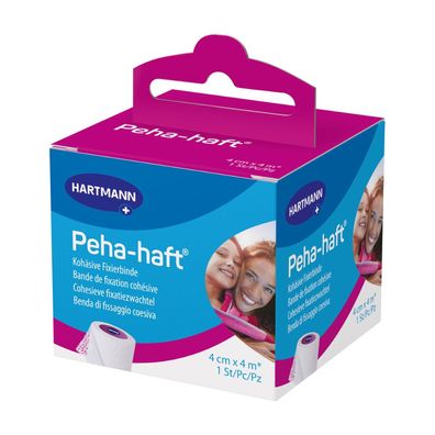 20x Hartmann Peha-haft® latexfrei Fixierbinde - 1 Stück - 4 cm x 4 m | Packung (1 Stü