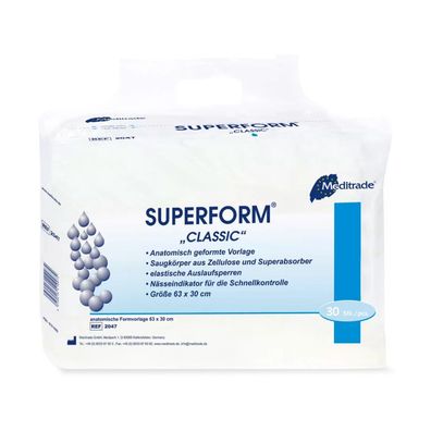 5x Superform® Classic, Inkontinenzvorlage | Packung (30 Stück)